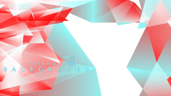 Modello astratto di triangolo vettoriale di sfondo con colori sfumati rosso e blu . — Vettoriale Stock