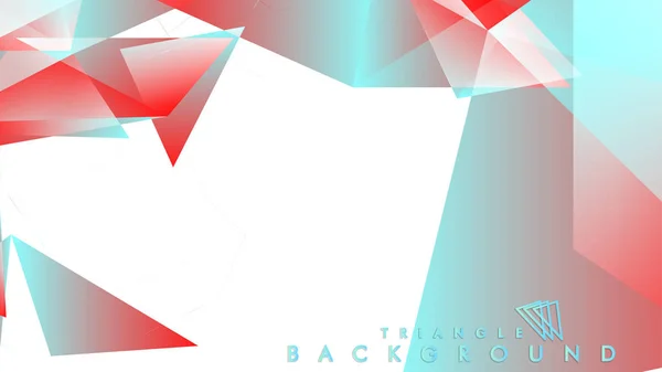 Abstract achtergrond vector driehoek patroon met rode en blauwe kleurovergang kleuren. — Stockvector