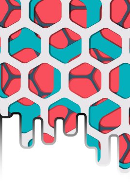 Soyut renkli altıgen arka plan vektörü