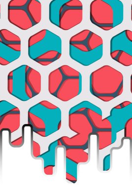 Soyut renkli altıgen arka plan vektörü