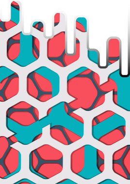 Soyut renkli altıgen arka plan vektörü