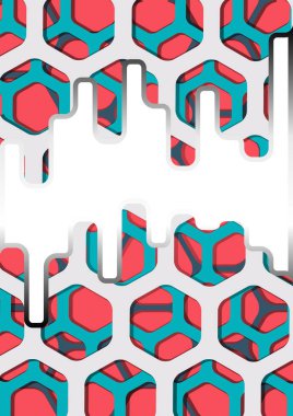 Soyut renkli altıgen arka plan vektörü