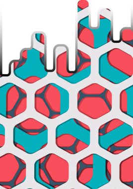 Soyut renkli altıgen arka plan vektörü