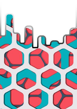 Soyut renkli altıgen arka plan vektörü