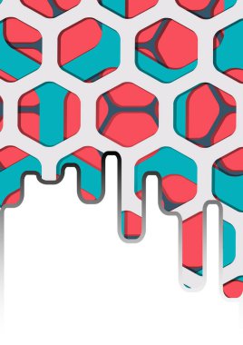 Soyut renkli altıgen arka plan vektörü