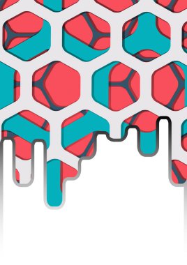 Soyut renkli altıgen arka plan vektörü