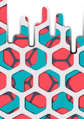 Soyut renkli altıgen arka plan vektörü