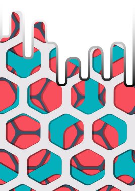 Soyut renkli altıgen arka plan vektörü