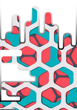 Soyut renkli altıgen arka plan vektörü