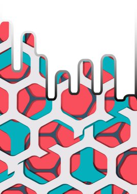 Soyut renkli altıgen arka plan vektörü