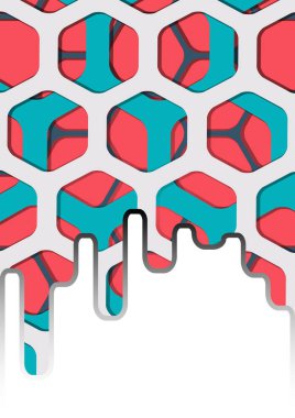 Soyut renkli altıgen arka plan vektörü