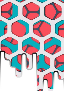 Soyut renkli altıgen arka plan vektörü