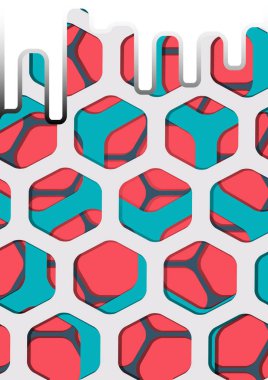 Soyut renkli altıgen arka plan vektörü