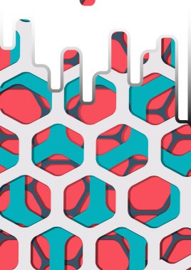 Soyut renkli altıgen arka plan vektörü