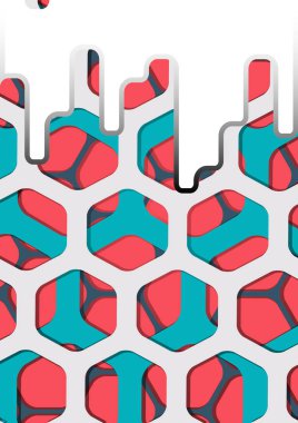 Soyut renkli altıgen arka plan vektörü