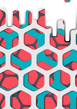 Soyut renkli altıgen arka plan vektörü