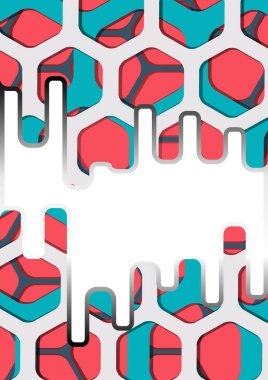 Soyut renkli altıgen arka plan vektörü