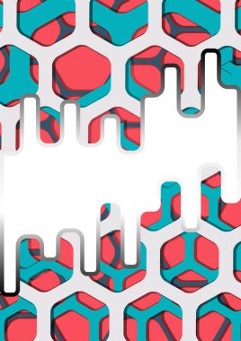 Soyut renkli altıgen arka plan vektörü