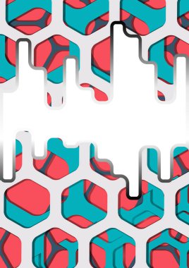 Soyut renkli altıgen arka plan vektörü