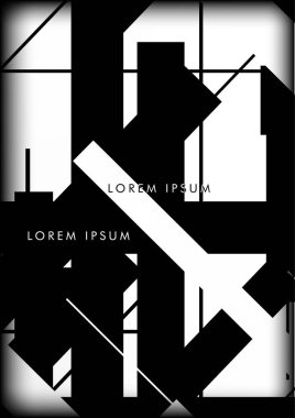 Soyut Hipster Hatları Arkaplanı. Vektör Tasarımı