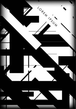 Soyut Hipster Hatları Arkaplanı. Vektör Tasarımı