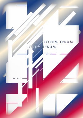 Soyut Hipster Hatları Arka Plan . Renk ve şekillerin bir karışımı ile vektör tasarımı