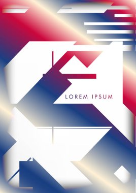 Soyut Hipster Hatları Arka Plan . Renk ve şekillerin bir karışımı ile vektör tasarımı