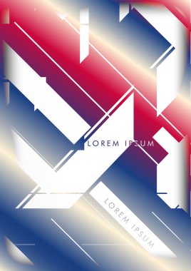 Soyut Hipster Hatları Arka Plan . Renk ve şekillerin bir karışımı ile vektör tasarımı