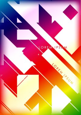 Soyut Hipster Hatları Arka Plan . Renk ve şekillerin bir karışımı ile vektör tasarımı