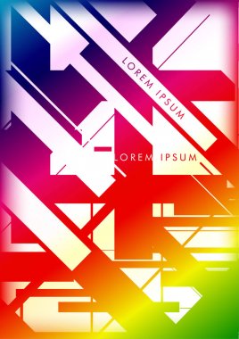 Soyut Hipster Hatları Arka Plan . Renk ve şekillerin bir karışımı ile vektör tasarımı