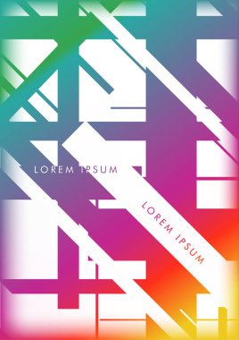 Soyut Hipster Hatları Arka Plan . Renk ve şekillerin bir karışımı ile vektör tasarımı