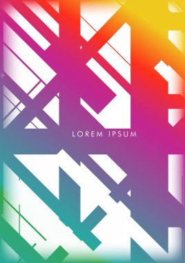 Soyut Hipster Hatları Arka Plan . Renk ve şekillerin bir karışımı ile vektör tasarımı