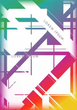 Soyut Hipster Hatları Arka Plan . Renk ve şekillerin bir karışımı ile vektör tasarımı