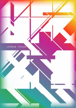 Soyut Hipster Hatları Arka Plan . Renk ve şekillerin bir karışımı ile vektör tasarımı