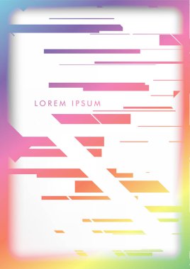 Soyut Hipster Hatları Arka Plan . Renk ve şekillerin bir karışımı ile vektör tasarımı