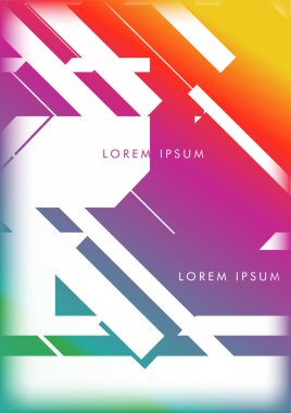 Soyut Hipster Hatları Arka Plan . Renk ve şekillerin bir karışımı ile vektör tasarımı