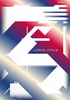 Soyut Hipster Hatları Arka Plan . Renk ve şekillerin bir karışımı ile vektör tasarımı