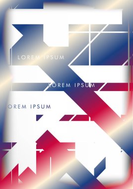 Soyut Hipster Hatları Arka Plan . Renk ve şekillerin bir karışımı ile vektör tasarımı