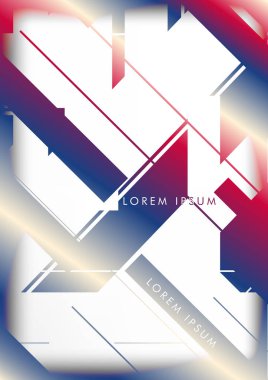 Soyut Hipster Hatları Arka Plan . Renk ve şekillerin bir karışımı ile vektör tasarımı