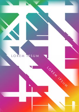 Soyut Hipster Hatları Arka Plan . Renk ve şekillerin bir karışımı ile vektör tasarımı