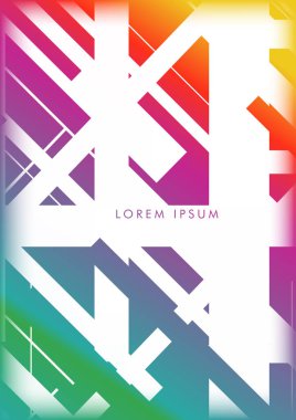 Soyut Hipster Hatları Arka Plan . Renk ve şekillerin bir karışımı ile vektör tasarımı