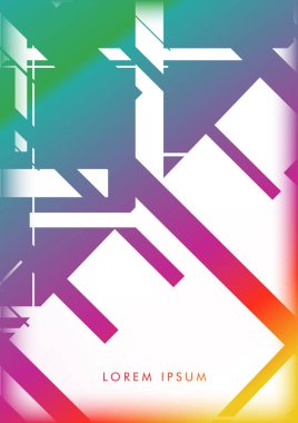 Soyut Hipster Hatları Arka Plan . Renk ve şekillerin bir karışımı ile vektör tasarımı