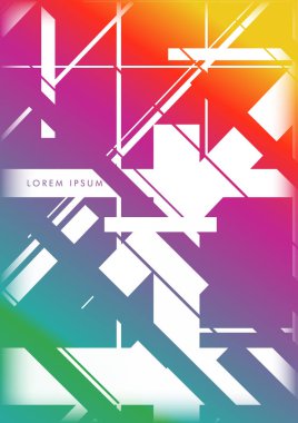 Soyut Hipster Hatları Arka Plan . Renk ve şekillerin bir karışımı ile vektör tasarımı