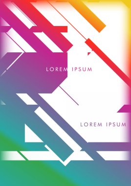 Soyut Hipster Hatları Arka Plan . Renk ve şekillerin bir karışımı ile vektör tasarımı