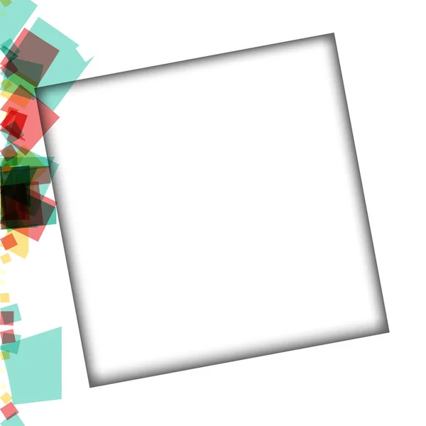 Πολύχρωμα κορνίζες φωτογραφιών, διανυσματικά εικονογραφήσεις. τετράγωνα περιγράμματα με διάφορα χρώματα και διαφανή μοτίβα που απομονώνονται σε λευκό φόντο — Διανυσματικό Αρχείο