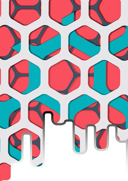 Soyut renkli altıgen arka plan vektörü