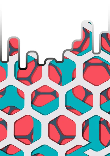 Soyut renkli altıgen arka plan vektörü