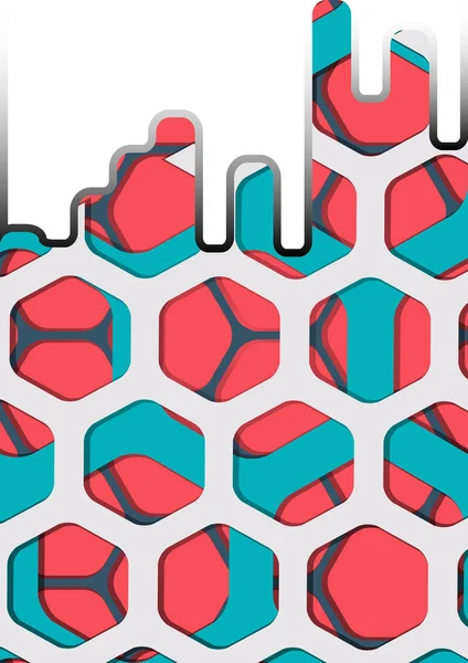 Soyut renkli altıgen arka plan vektörü