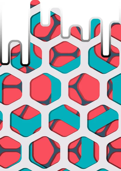 Soyut renkli altıgen arka plan vektörü