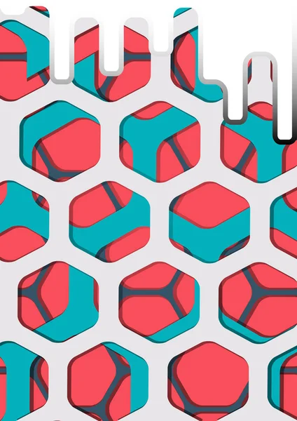 Soyut renkli altıgen arka plan vektörü